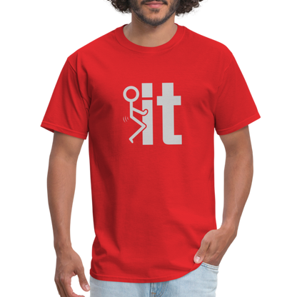 F it T-Shirt (Funny Carefree Tee) - Color: denim