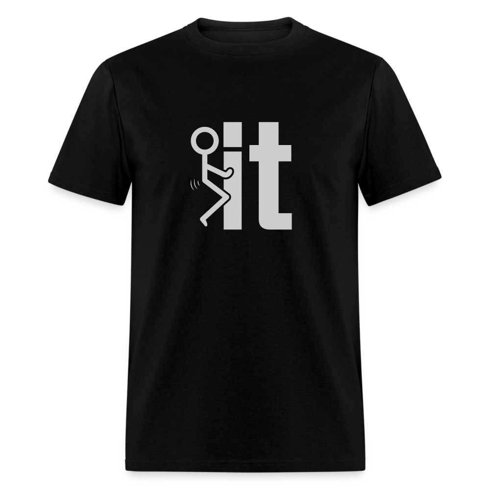 F it T-Shirt (Funny Carefree Tee) Color: denim