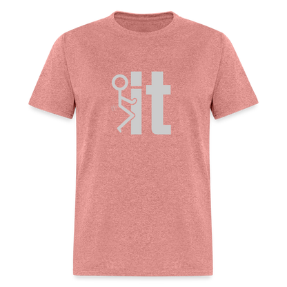 F it T-Shirt (Funny Carefree Tee) - Color: heather mauve