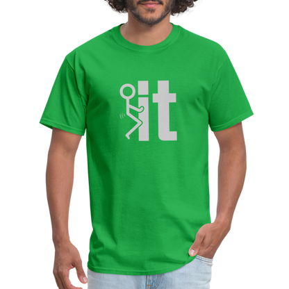 F it T-Shirt (Funny Carefree Tee) - Color: bright green