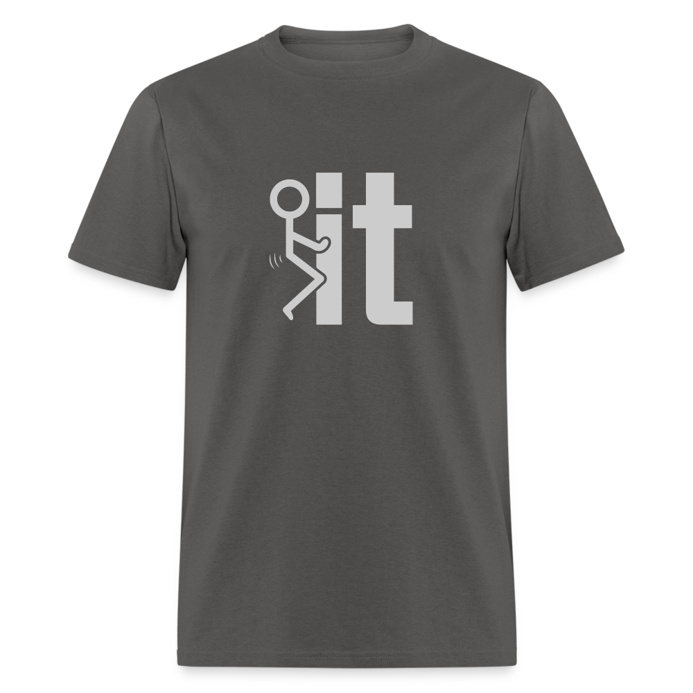 F it T-Shirt (Funny Carefree Tee) Color: denim