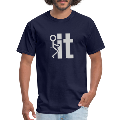 F it T-Shirt (Funny Carefree Tee) - Color: denim