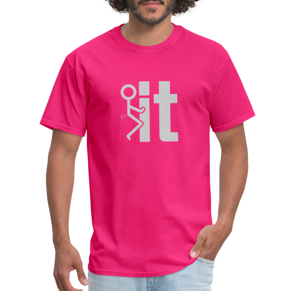 F it T-Shirt (Funny Carefree Tee) - Color: fuchsia