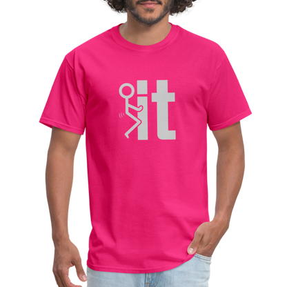 F it T-Shirt (Funny Carefree Tee) - Color: fuchsia