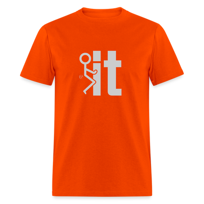 F it T-Shirt (Funny Carefree Tee) - Color: orange