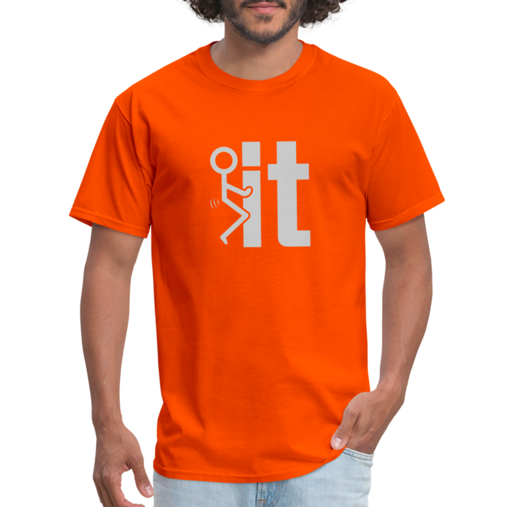 F it T-Shirt (Funny Carefree Tee) Color: denim