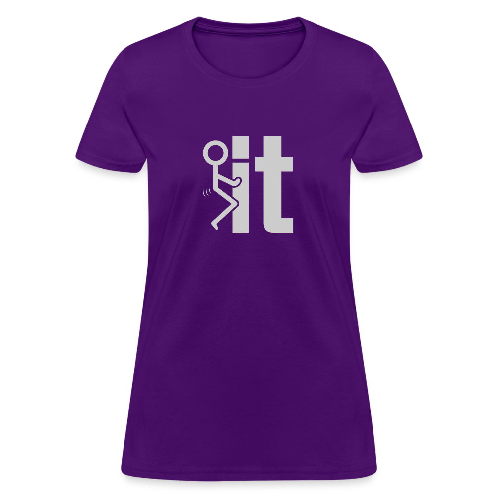 F it Women's T-Shirt (Funny & Carefree Tee for Women) - Color: royal blue