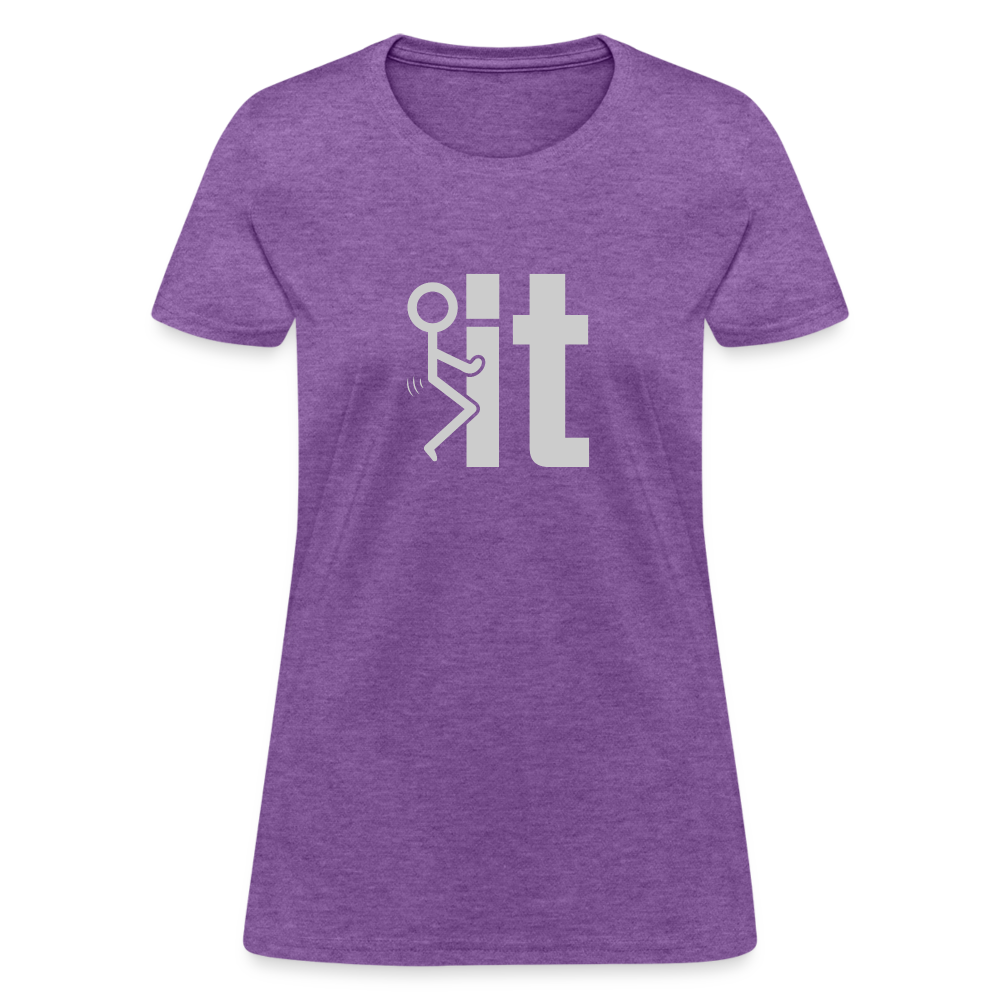 F it Women's T-Shirt (Funny & Carefree Tee for Women) - Color: royal blue