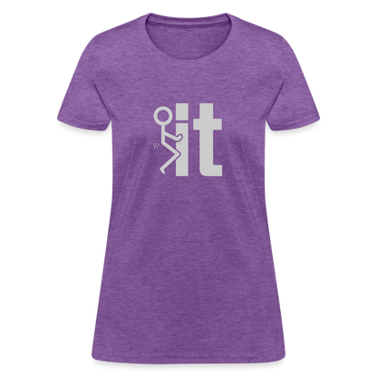 F it Women's T-Shirt (Funny & Carefree Tee for Women) - Color: royal blue