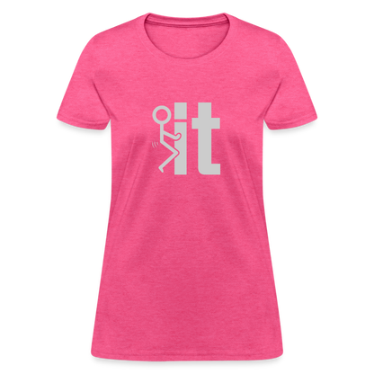 F it Women's T-Shirt (Funny & Carefree Tee for Women) - Color: royal blue