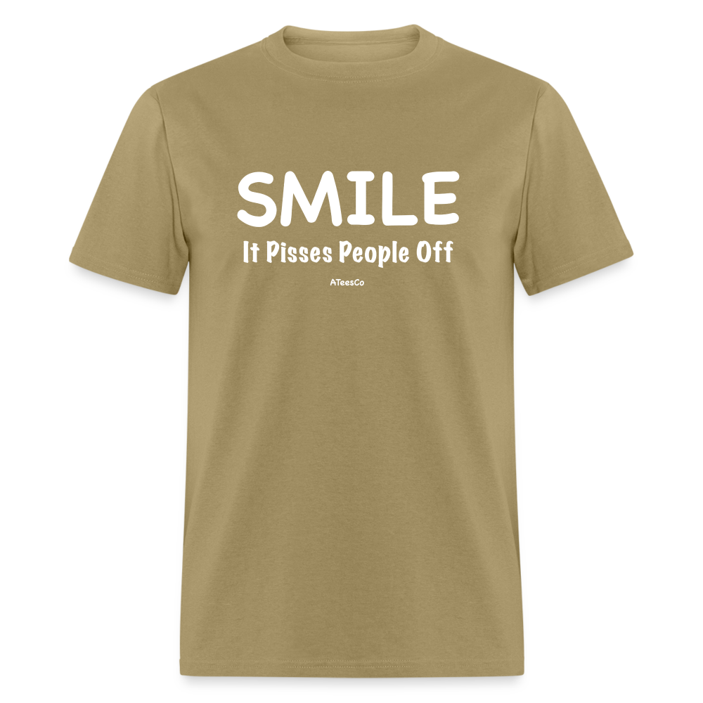 Smile It Pisses People Off T-Shirt - Color: black