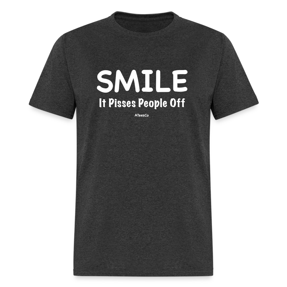 Smile It Pisses People Off T-Shirt - Color: black