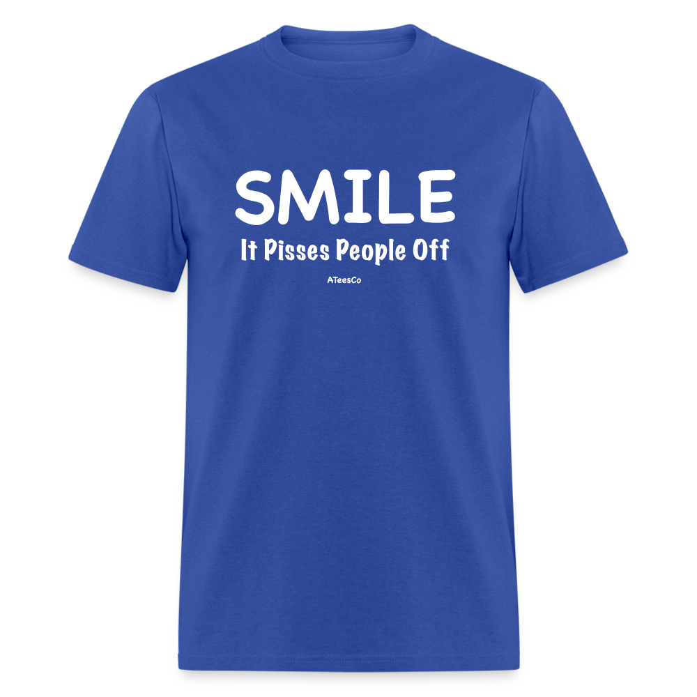 Smile It Pisses People Off T-Shirt - royal blue