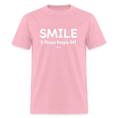 Smile It Pisses People Off T-Shirt - Color: black