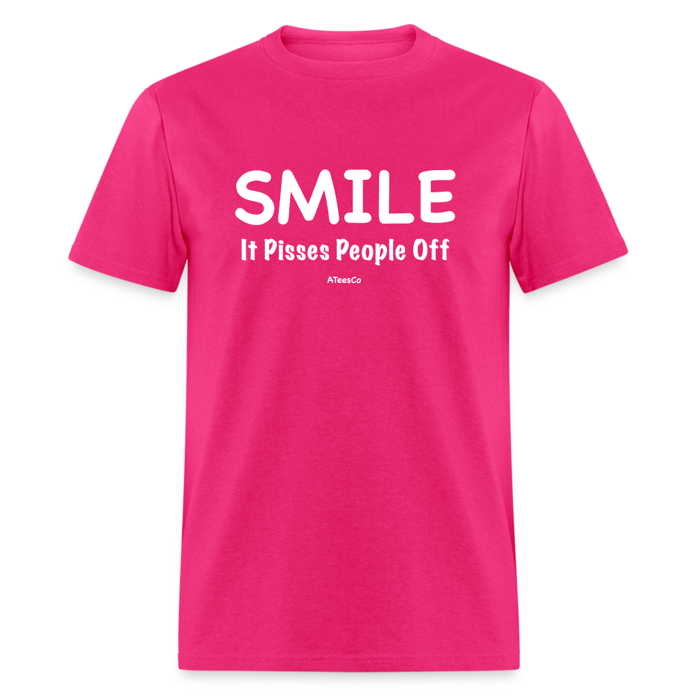 Smile It Pisses People Off T-Shirt - Color: black