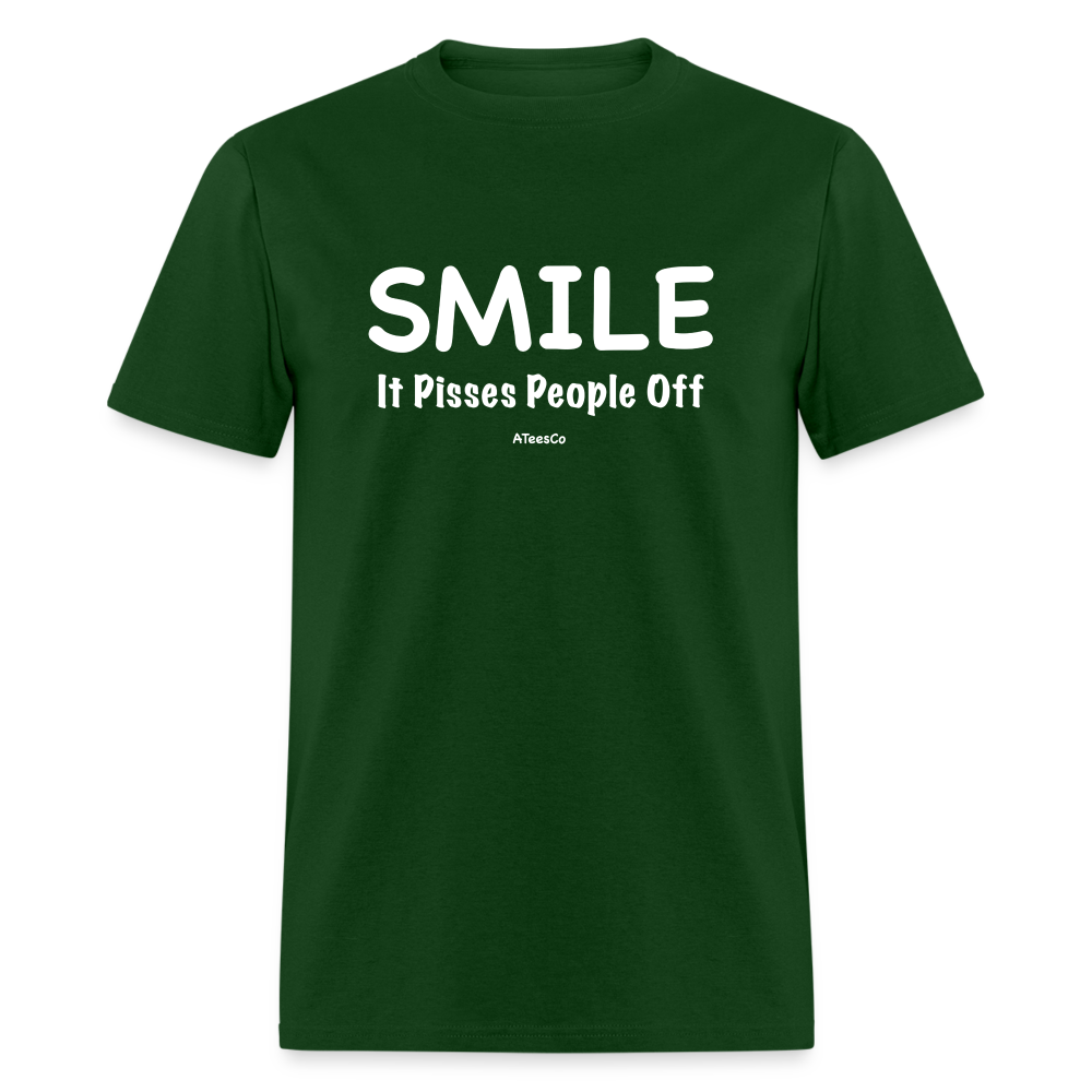 Smile It Pisses People Off T-Shirt - Color: black