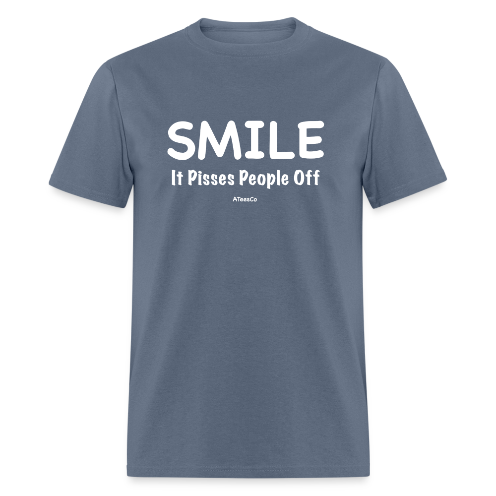 Smile It Pisses People Off T-Shirt - Color: black