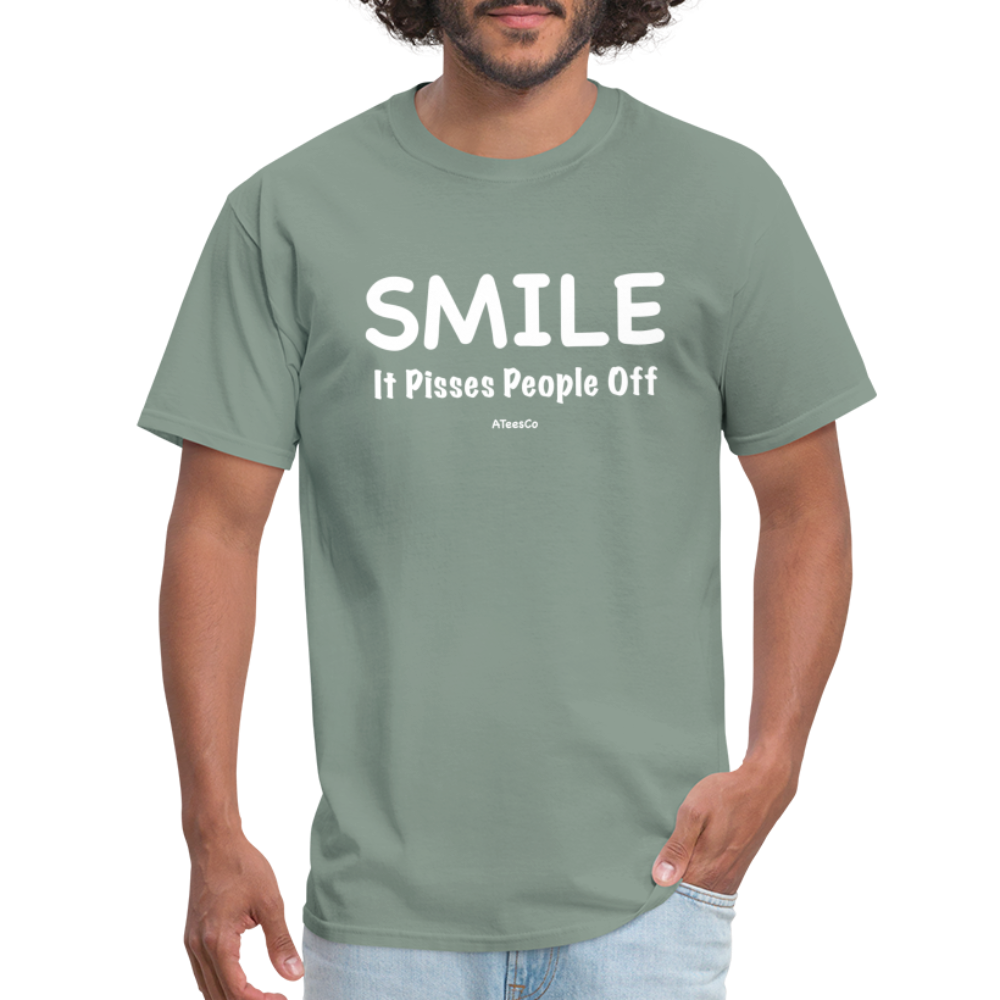 Smile It Pisses People Off T-Shirt - Color: black