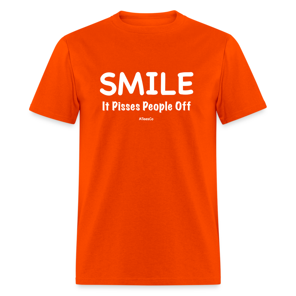 Smile It Pisses People Off T-Shirt - orange