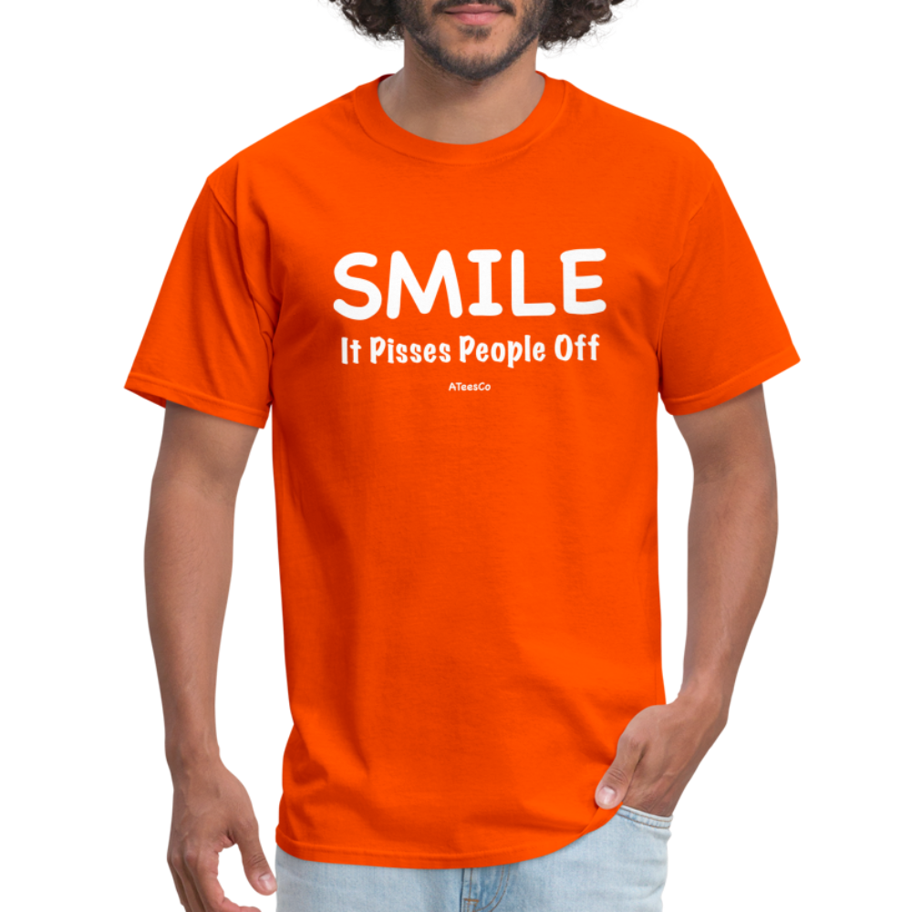 Smile It Pisses People Off T-Shirt - orange