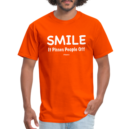 Smile It Pisses People Off T-Shirt - Color: black