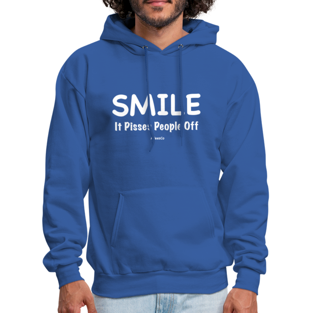 Smile It Pisses People Off Hoodie - royal blue