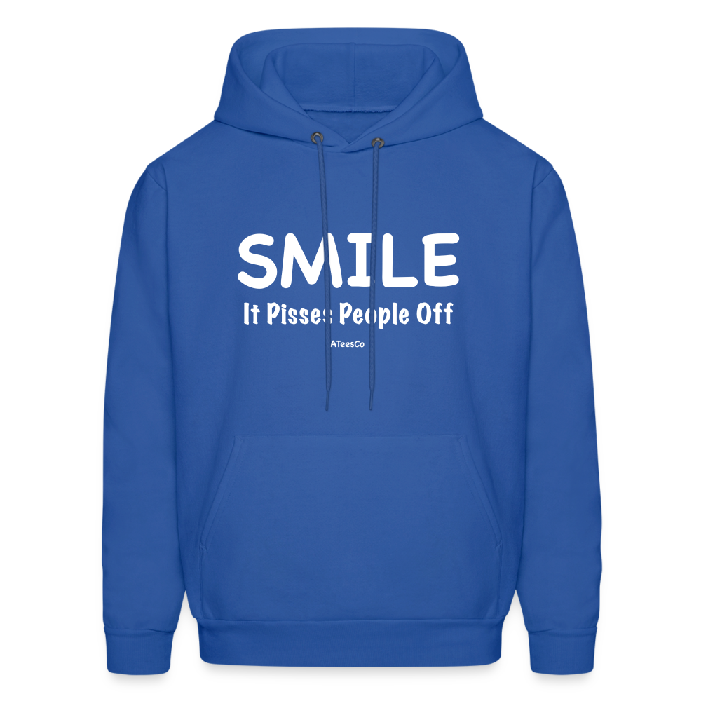 Smile It Pisses People Off Hoodie - royal blue