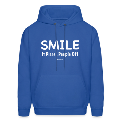 Smile It Pisses People Off Hoodie - royal blue