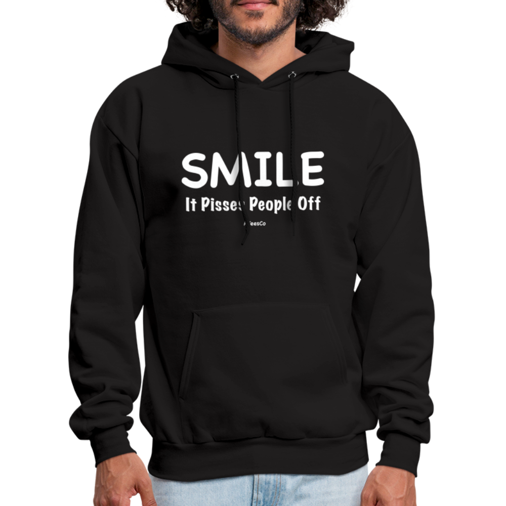 Smile It Pisses People Off Hoodie - black