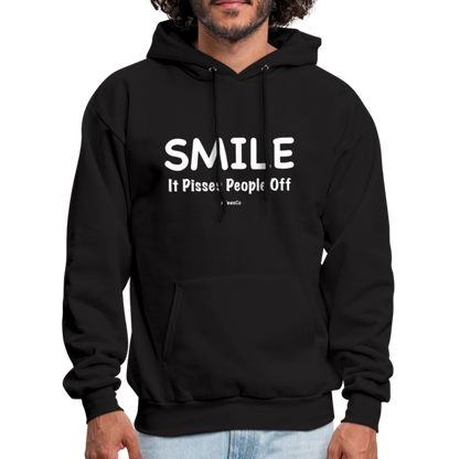 Smile It Pisses People Off Hoodie - black