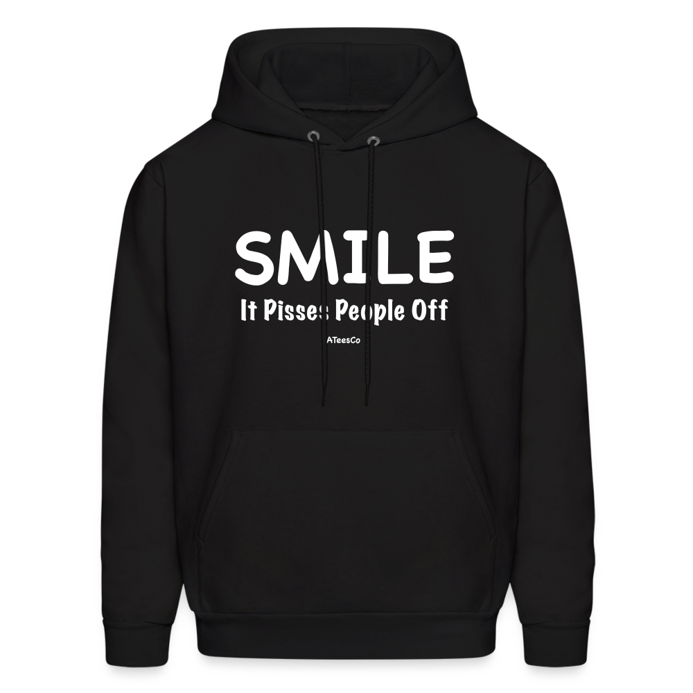 Smile It Pisses People Off Hoodie - black