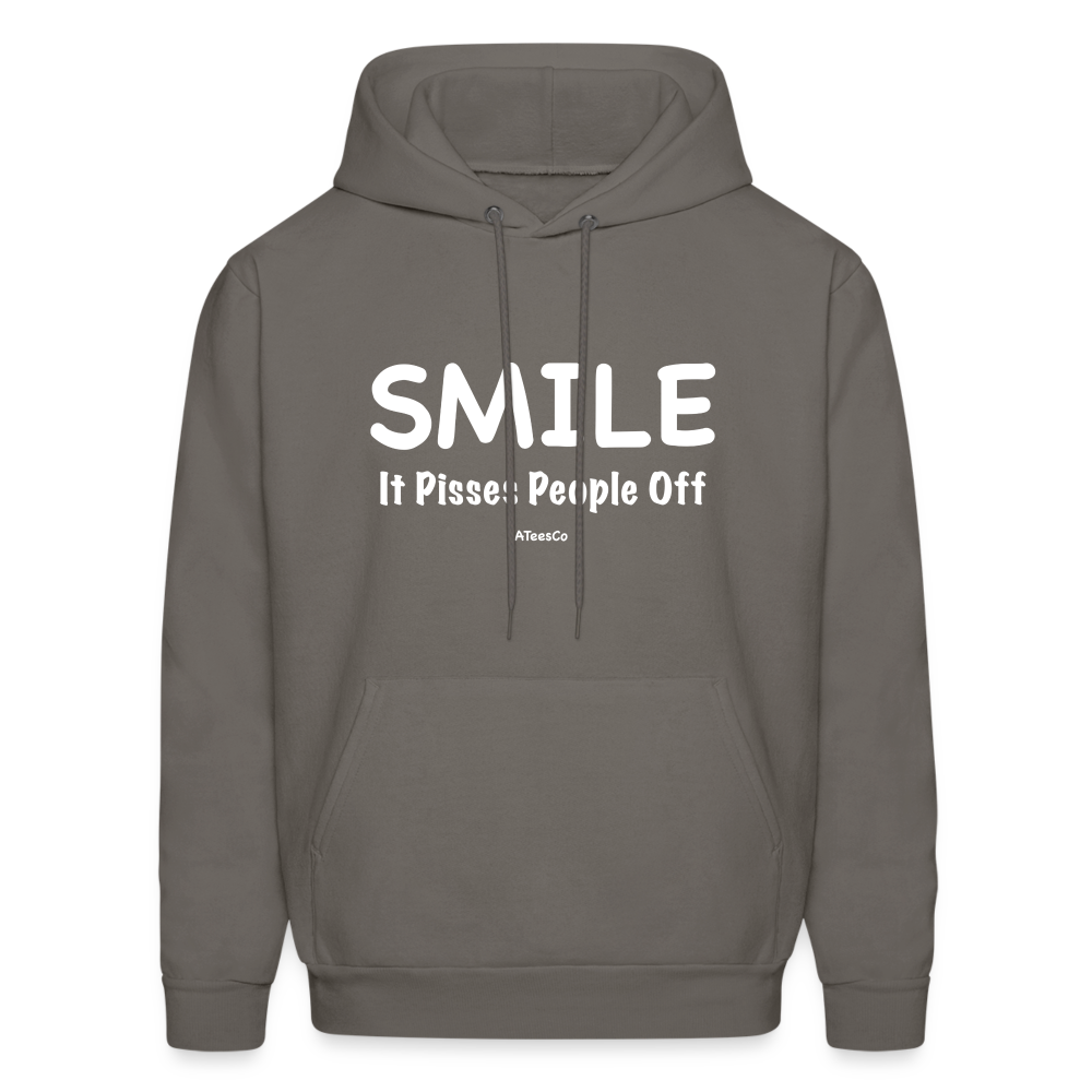 Smile It Pisses People Off Hoodie - asphalt gray