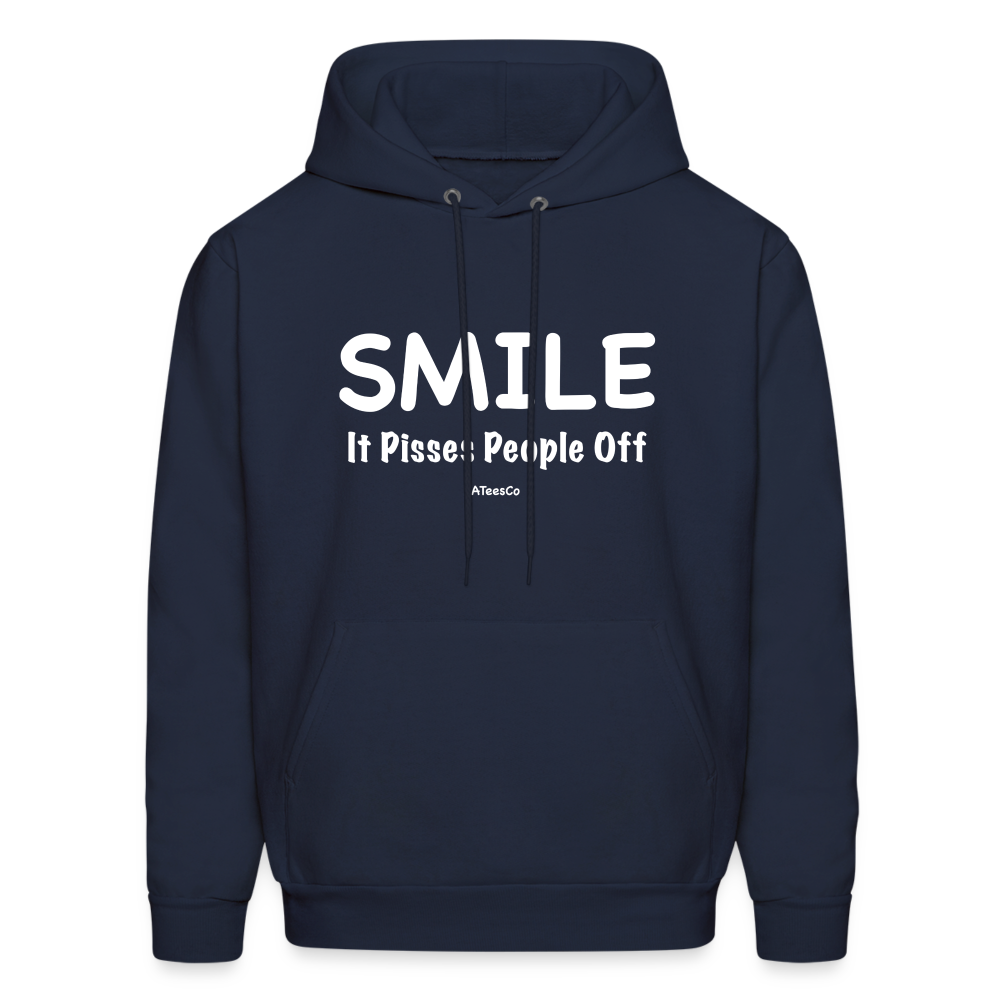 Smile It Pisses People Off Hoodie - navy