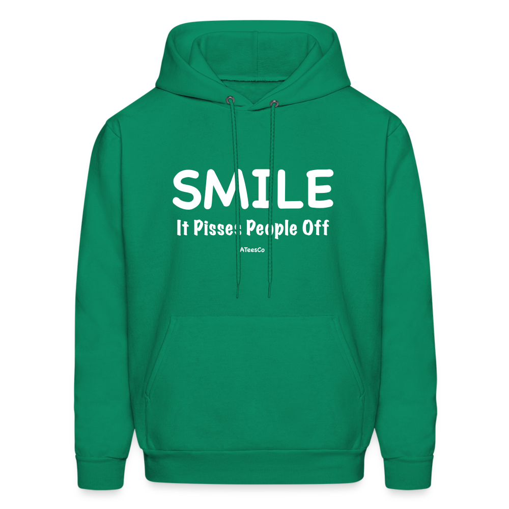 Smile It Pisses People Off Hoodie - kelly green