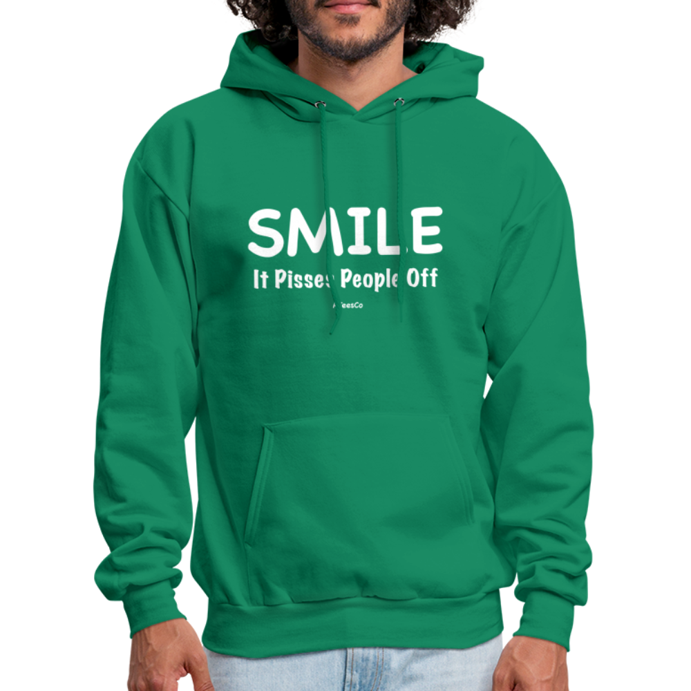 Smile It Pisses People Off Hoodie - kelly green