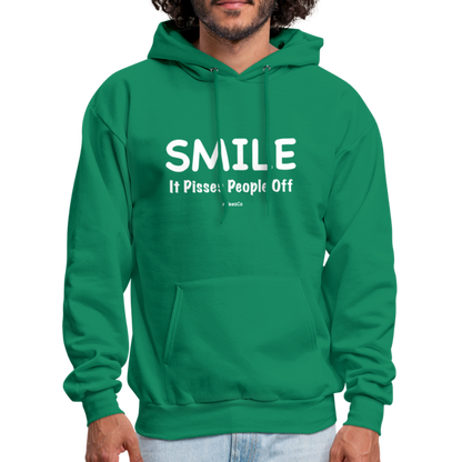 Smile It Pisses People Off Hoodie - kelly green