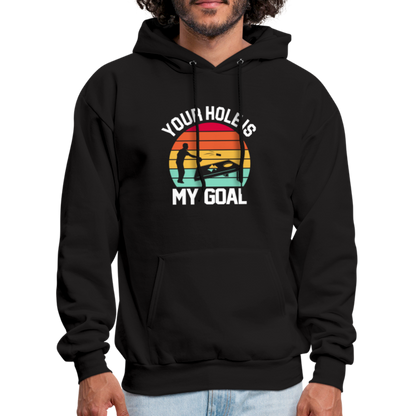 Your Hole is my Goal (Cornhole) Hoodie - Color: black