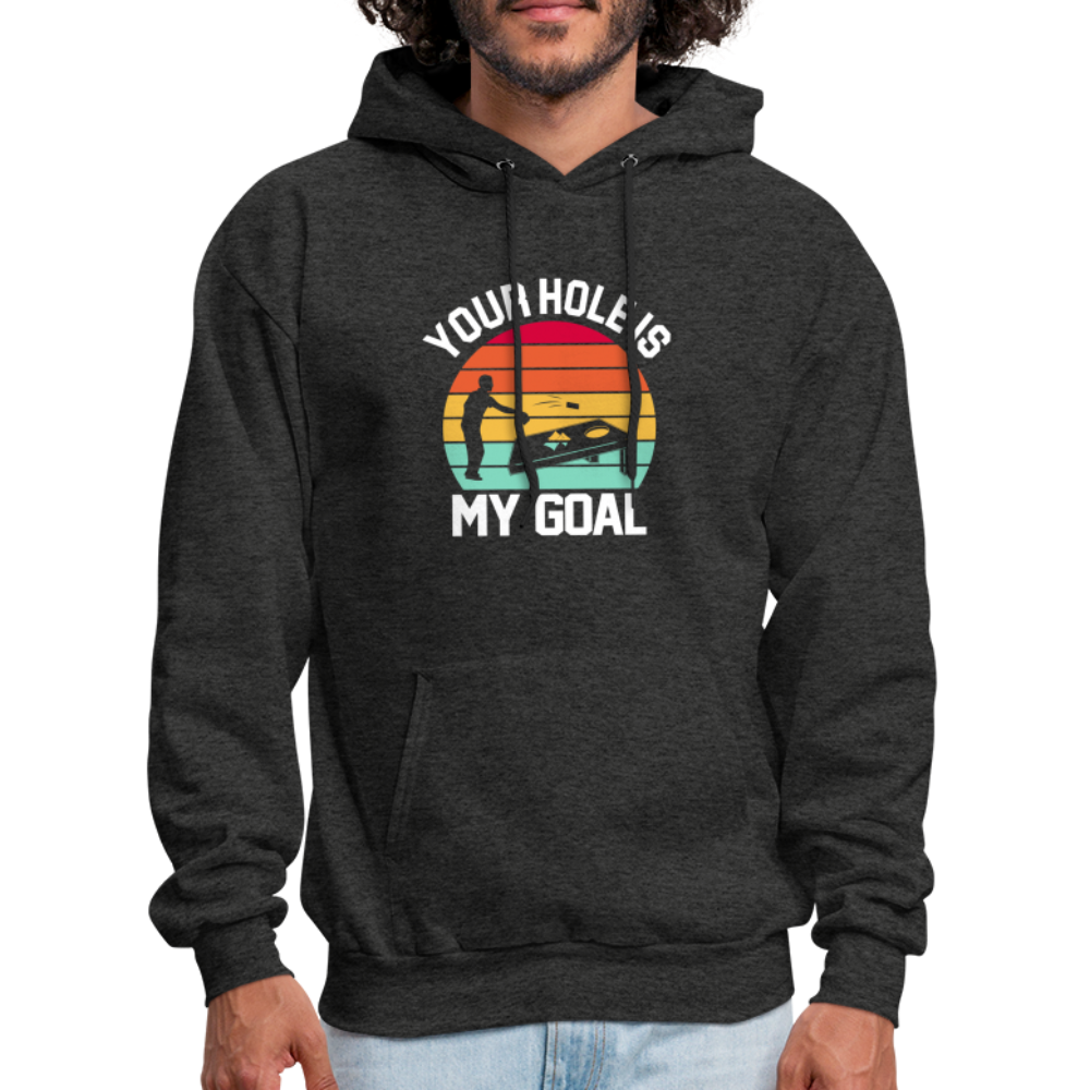 Your Hole is my Goal (Cornhole) Hoodie - Color: denim blue