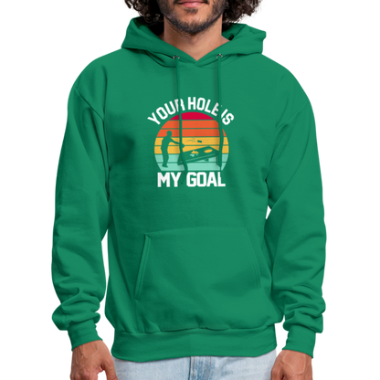 Your Hole is my Goal (Cornhole) Hoodie - Color: kelly green