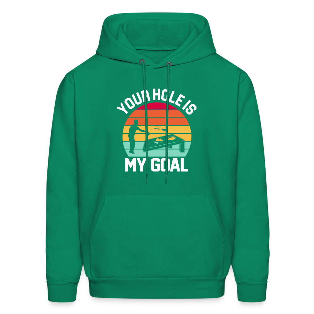 Your Hole is my Goal (Cornhole) Hoodie - Color: denim blue