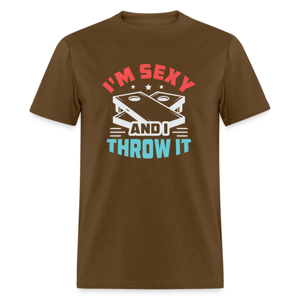 I'm Sexy and I Throw It (Cornhole) T-Shirt - Color: denim