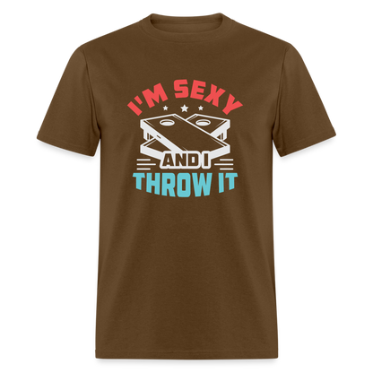 I'm Sexy and I Throw It (Cornhole) T-Shirt - Color: denim