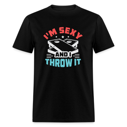 I'm Sexy and I Throw It (Cornhole) T-Shirt - Color: denim