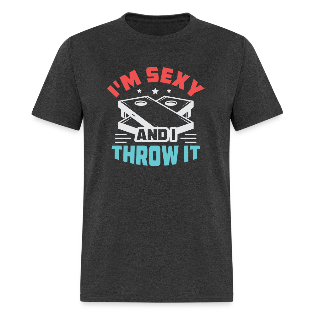 I'm Sexy and I Throw It (Cornhole) T-Shirt - Color: denim