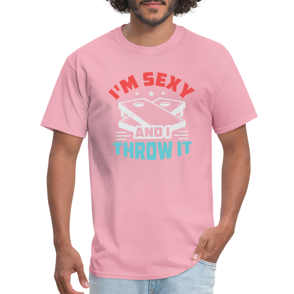 I'm Sexy and I Throw It (Cornhole) T-Shirt - Color: denim