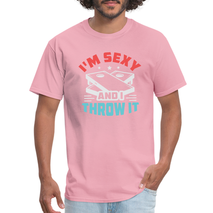 I'm Sexy and I Throw It (Cornhole) T-Shirt - Color: denim