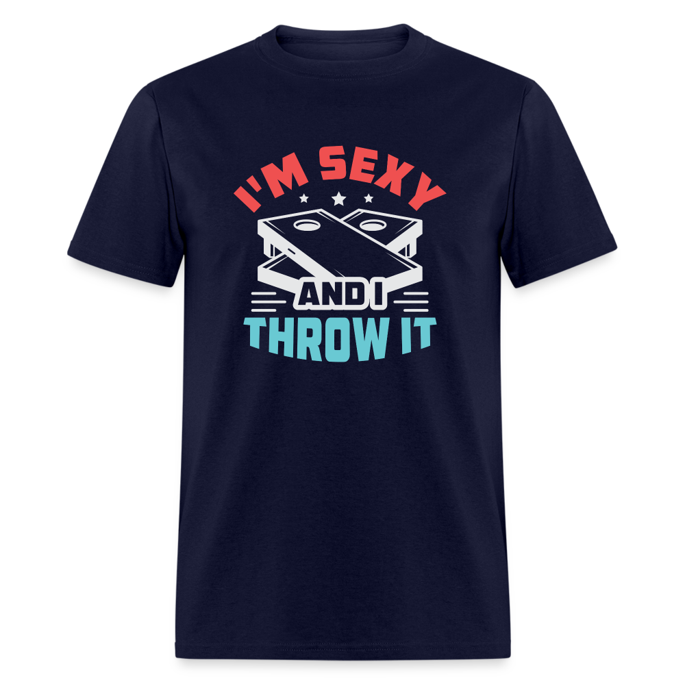 I'm Sexy and I Throw It (Cornhole) T-Shirt - Color: denim