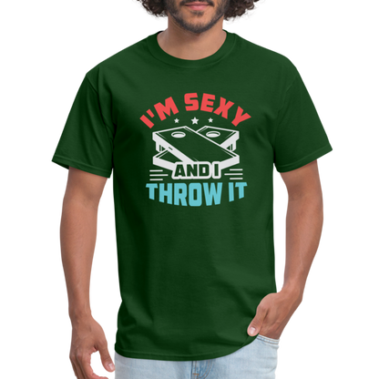 I'm Sexy and I Throw It (Cornhole) T-Shirt - Color: denim