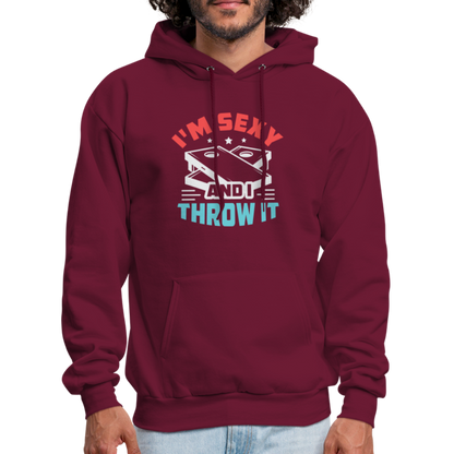 I'm Sexy and I Throw It (Cornhole) Hoodie - Color: charcoal grey