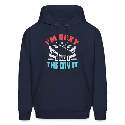 I'm Sexy and I Throw It (Cornhole) Hoodie - Color: charcoal grey